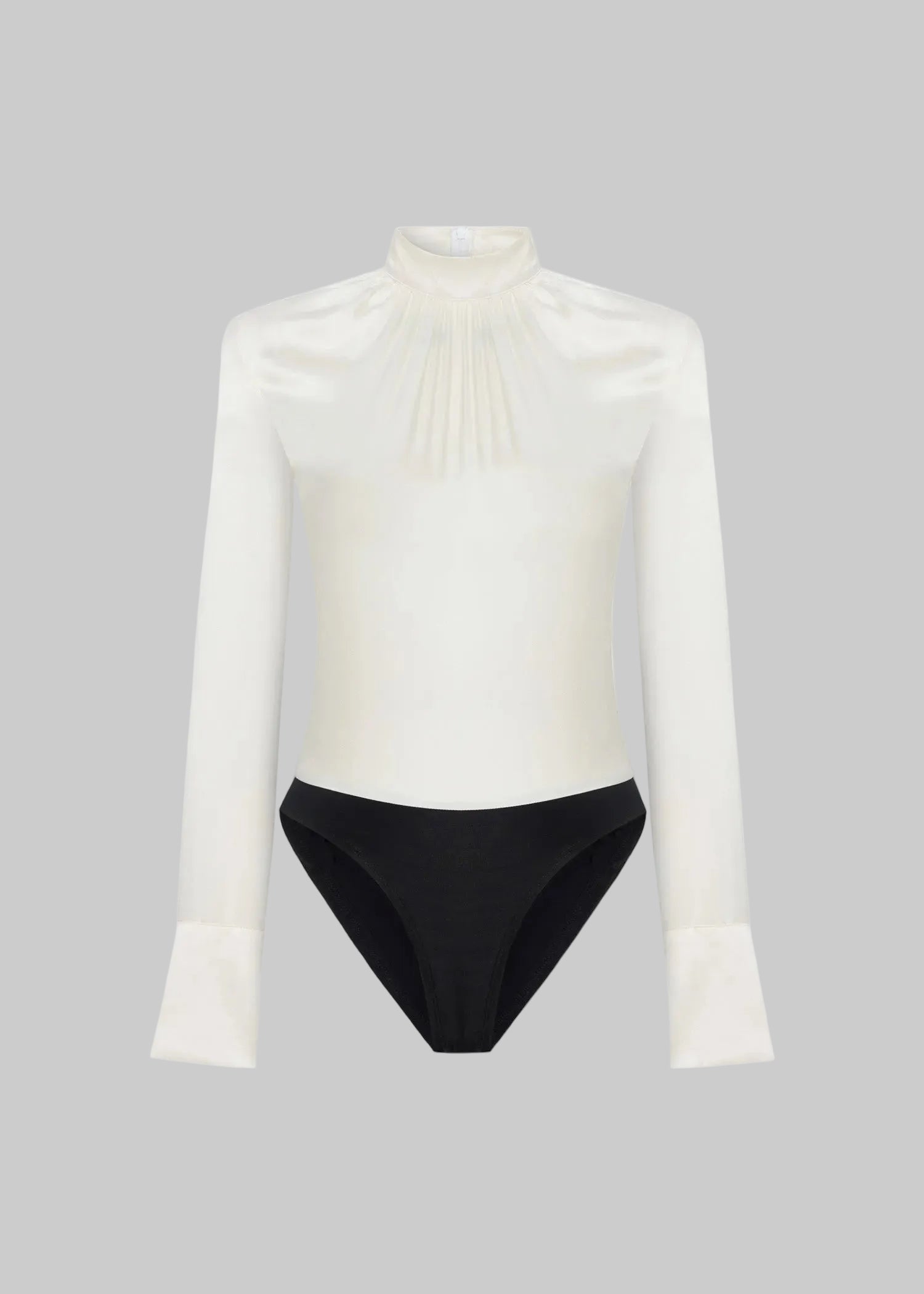 SILK  HIGH COLLAR BODYSUIT