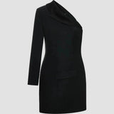 ASYMMETRIC BLAZER MINI DRESS