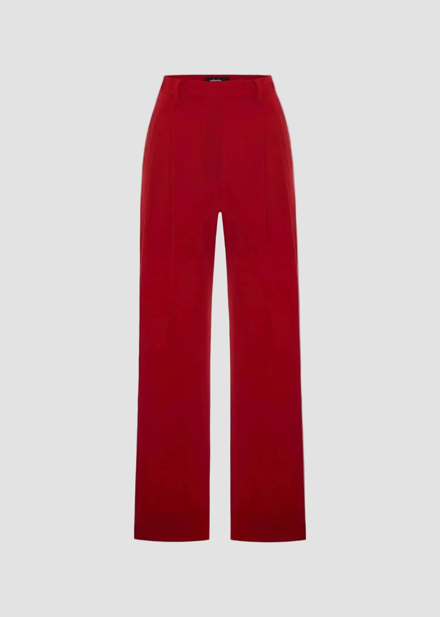 WIDE-LEG PINSTRIPE WOOL BLEND PANTS
