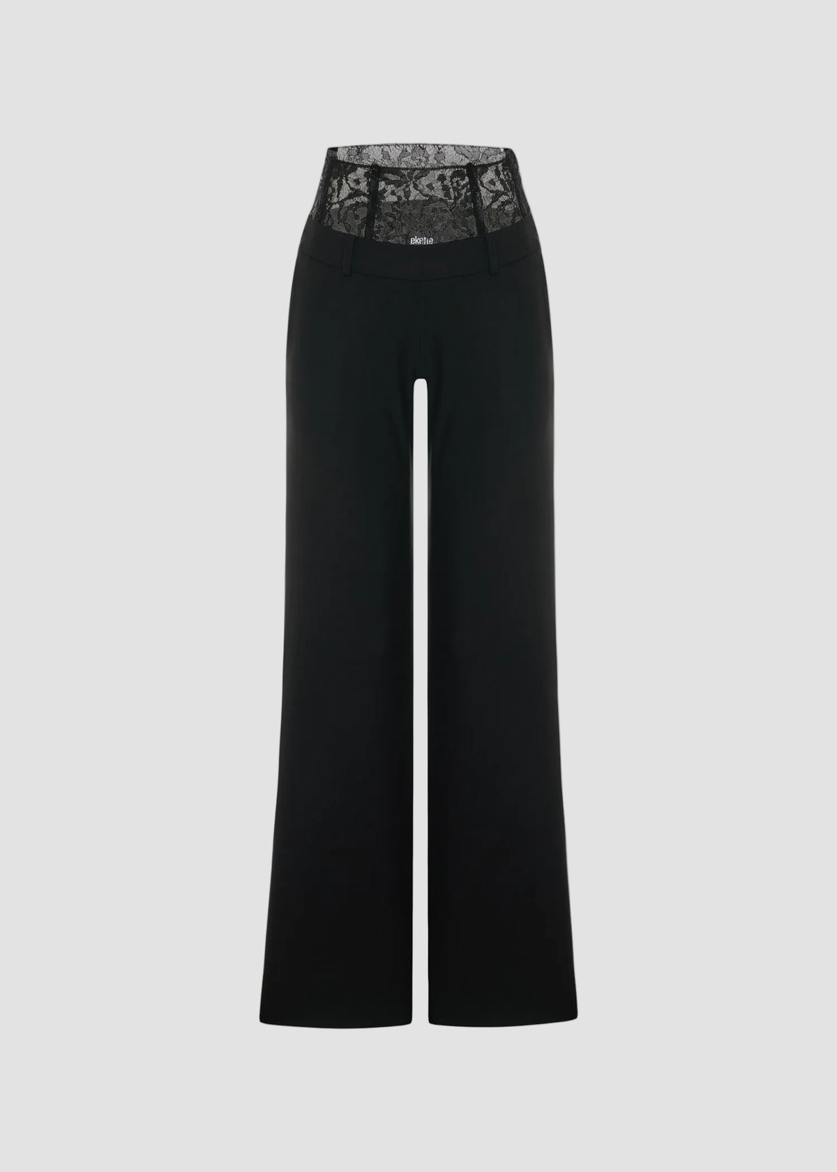 CORSET WAISTED  WOOL BLEND PANTS