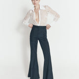 PATCHWORK FLARED PANTS