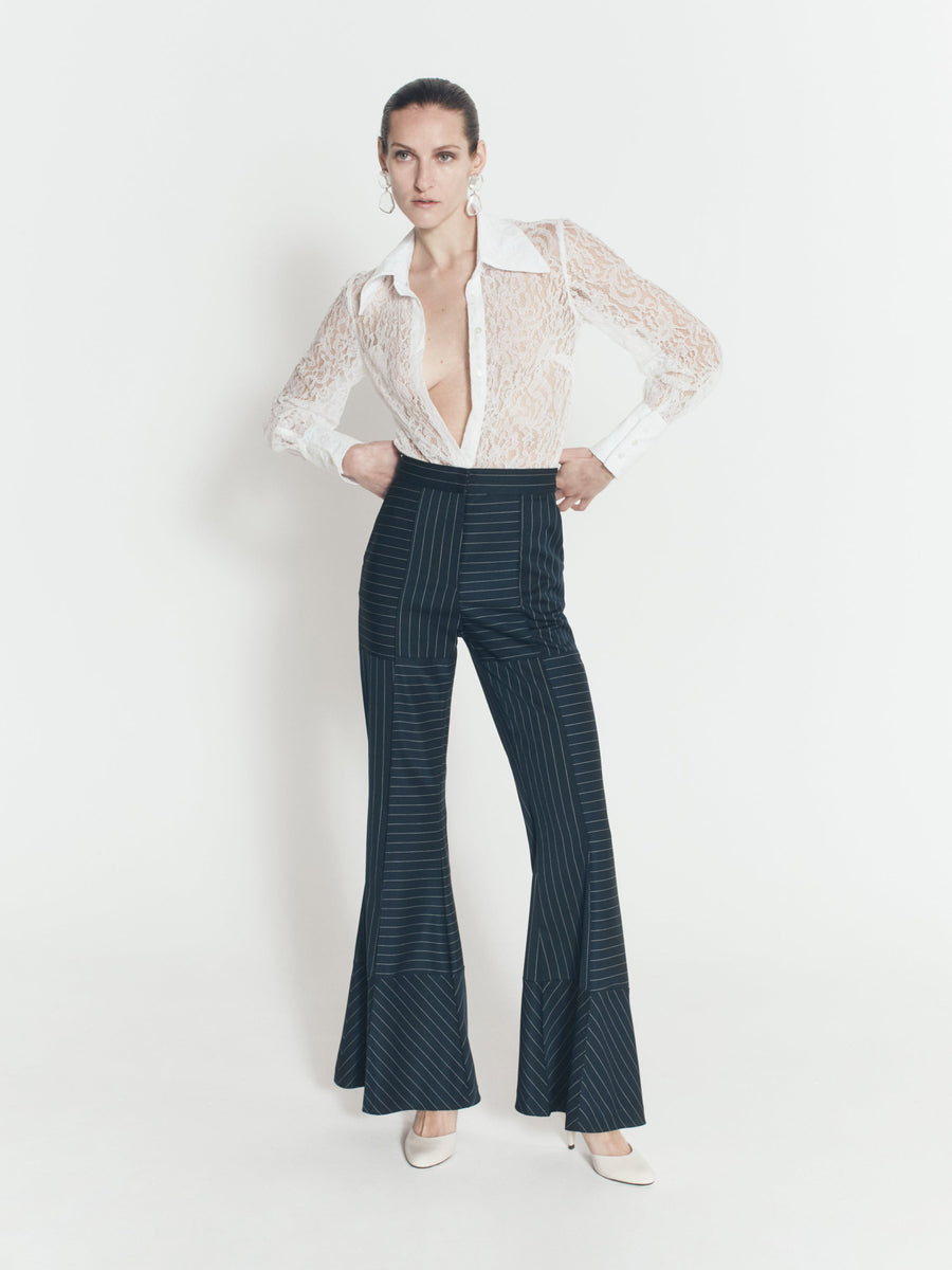 PATCHWORK FLARED PANTS