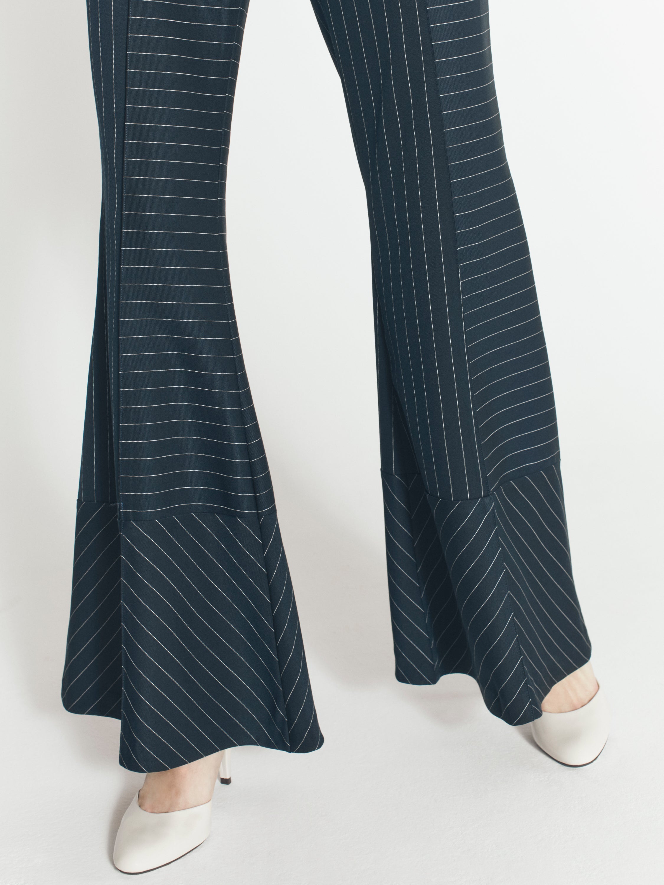 PATCHWORK FLARED PANTS