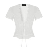 ADORE LACE SHIRT IN WHITE