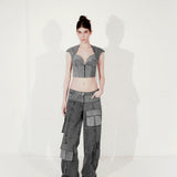 NERI TOP IN GREY
