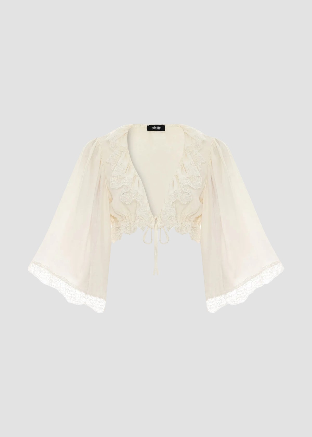 LOVER SILK  LACE TOP IN WHITE