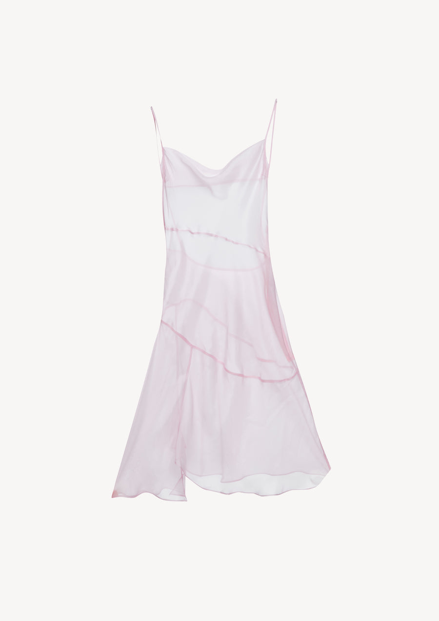 BABY PINK SILK BEACH DRESS