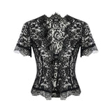 ADORE LACE SHIRT IN BLACK