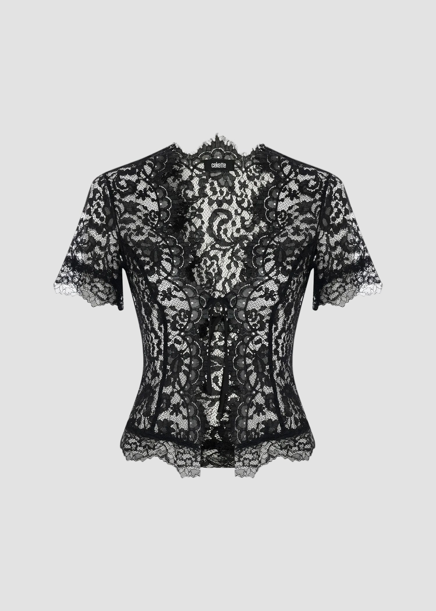 Cekette ADORE LACE SHIRT IN BLACK