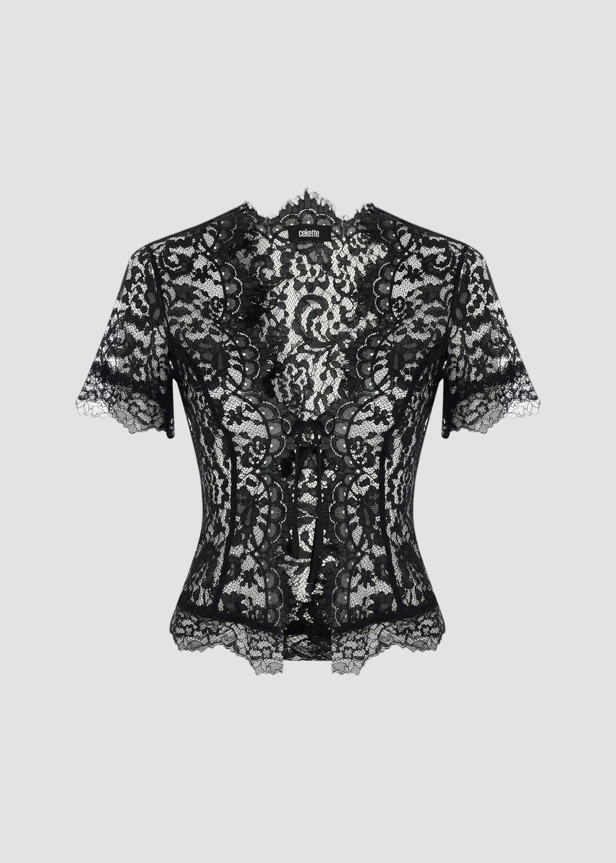 ADORE LACE SHIRT IN BLACK