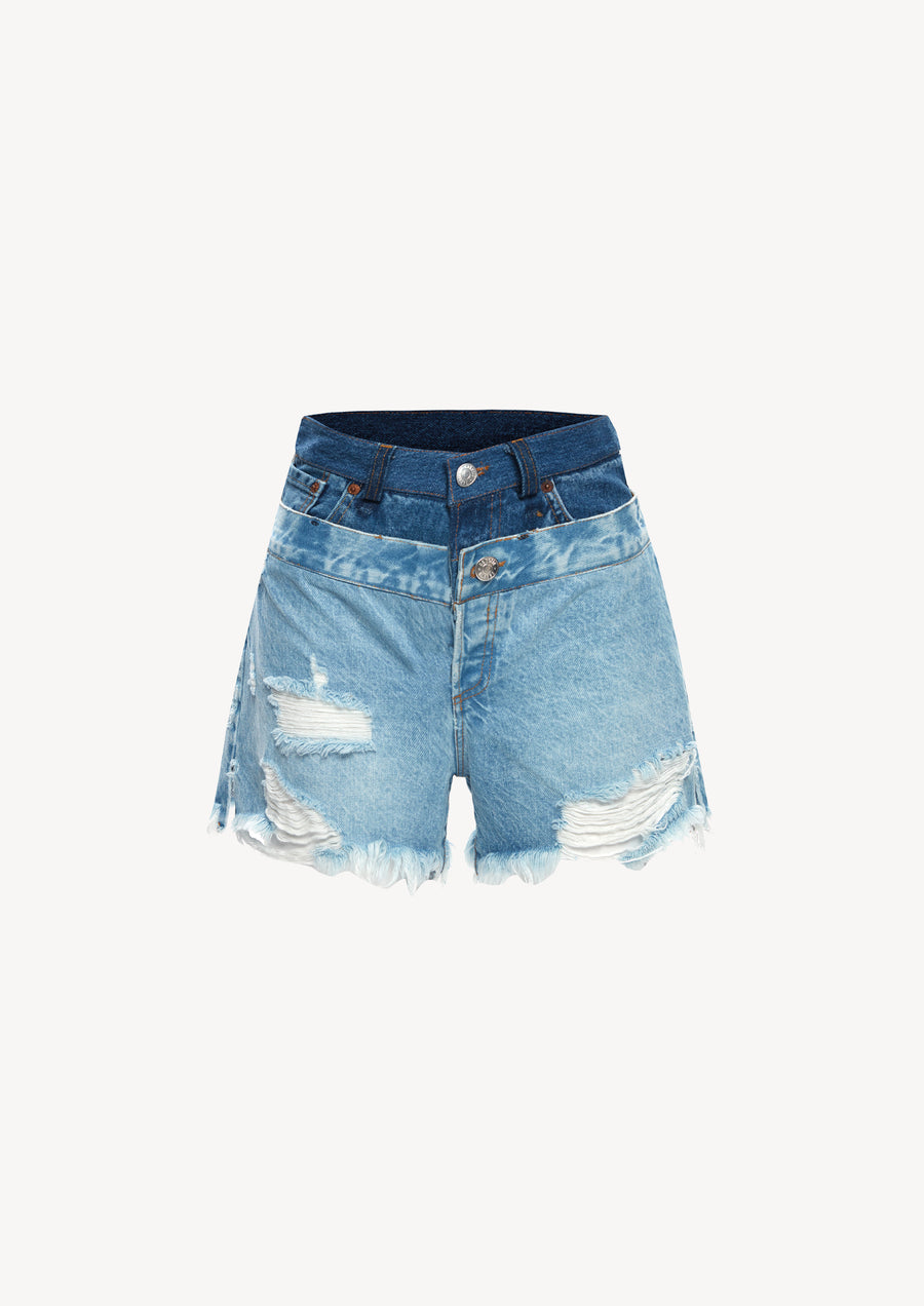 DOUBLE WAISTED SHORTS