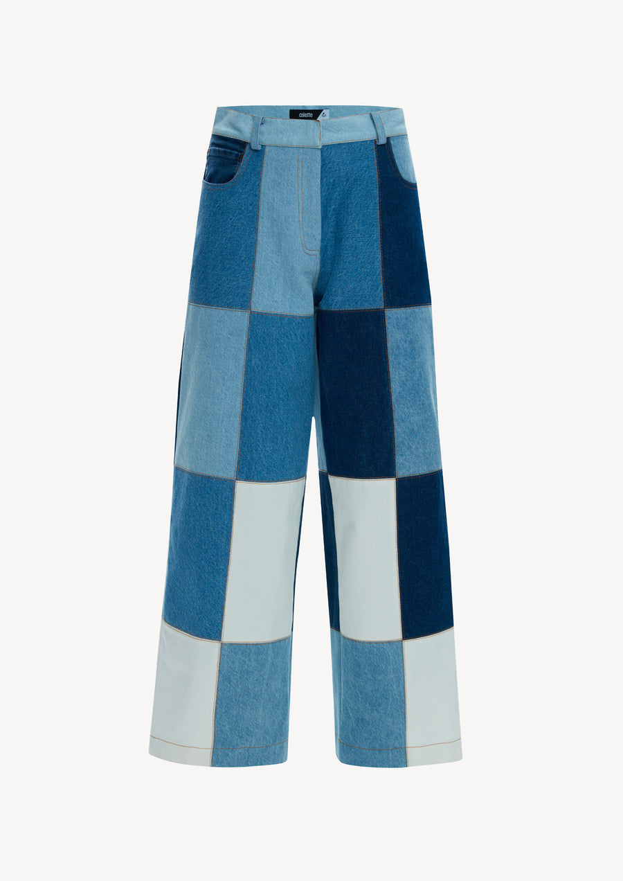 PATCHWORK DENIM PANTS