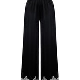 BABY SATIN LACE PANTS IN BLACK