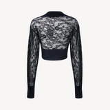 LACE NINA SHIRT IN BLACK