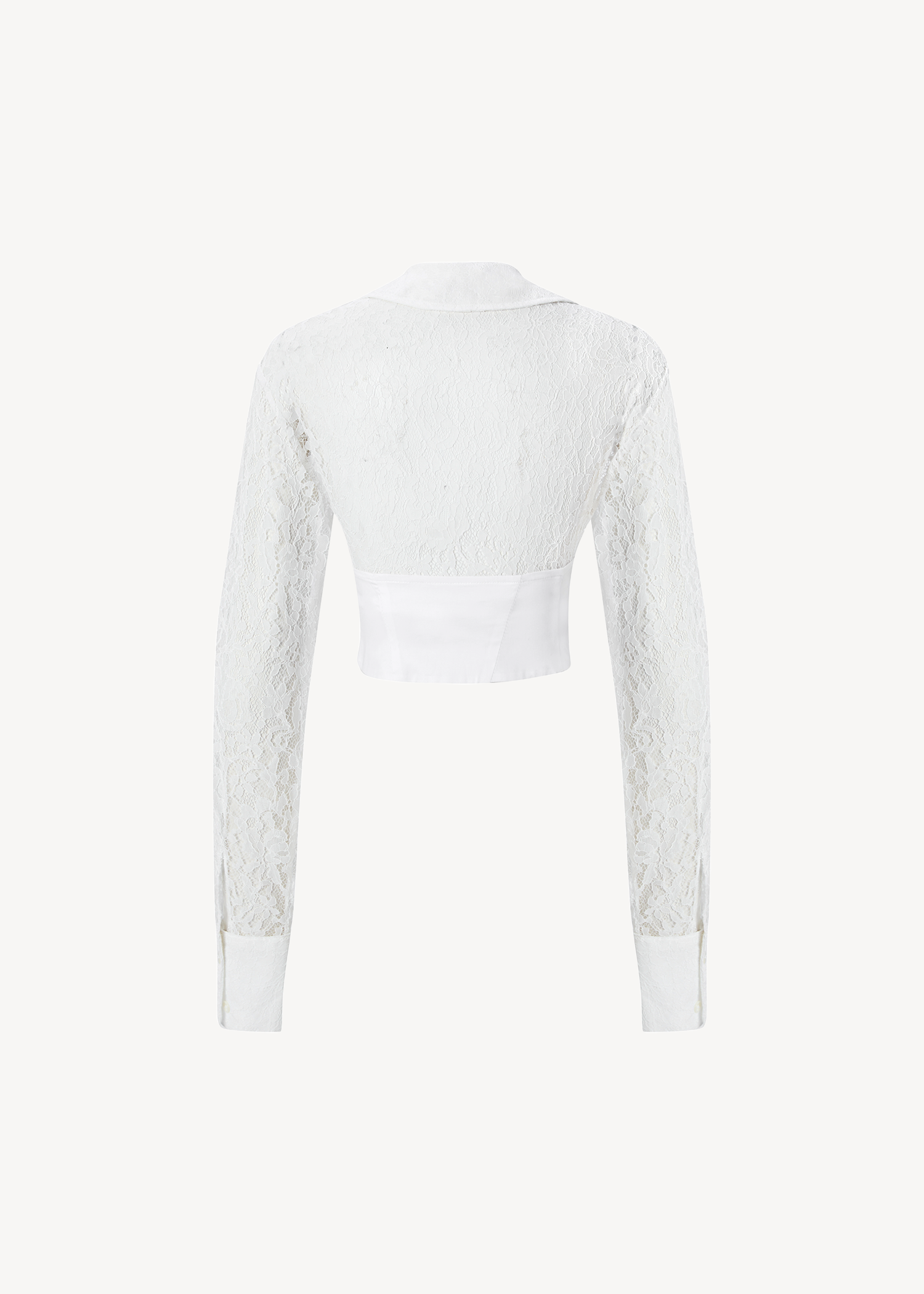 LACE NINA SHIRT IN WHITE