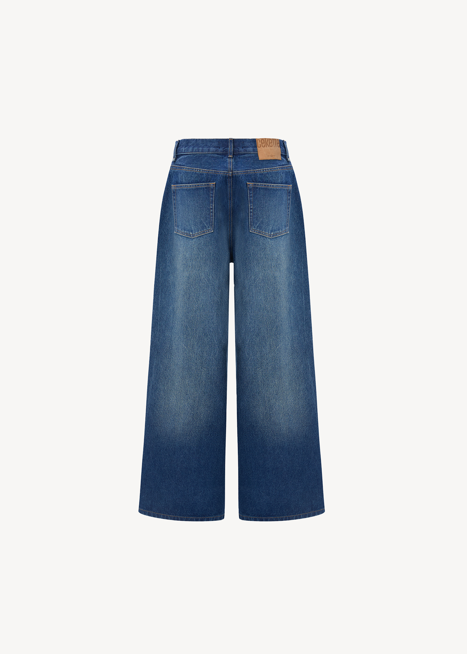 LOW-RISE DENIM PANTS