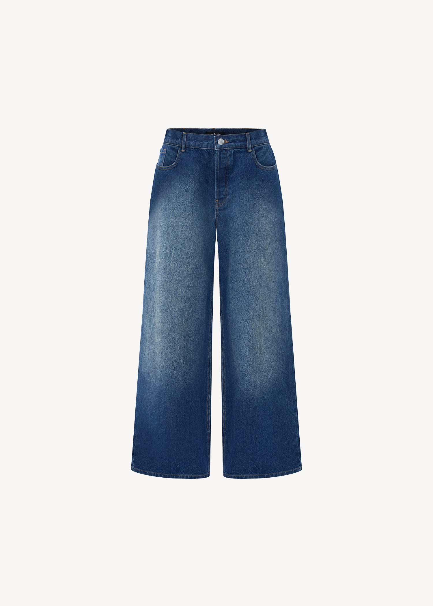 LOW-RISE DENIM PANTS