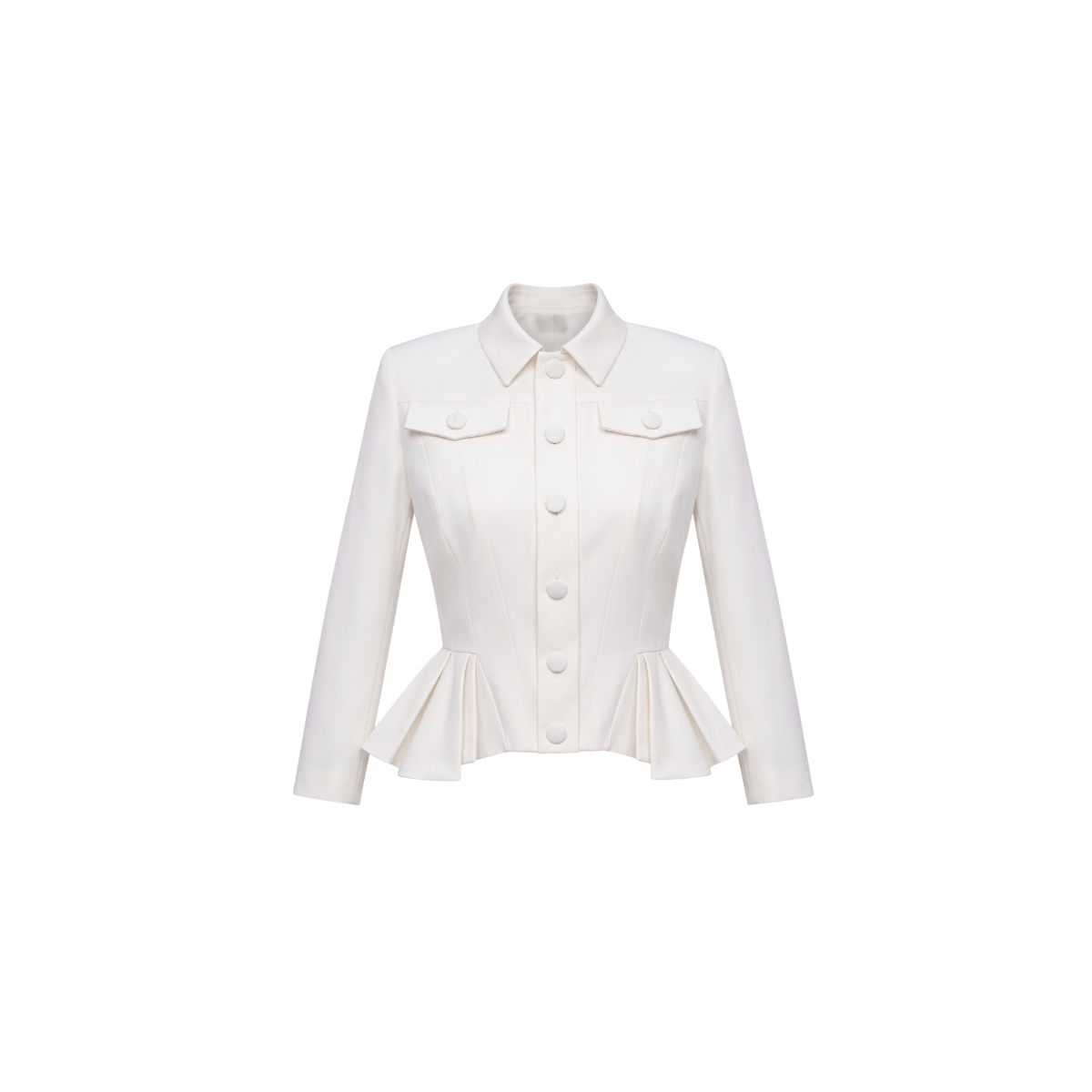 PEPLUM JACKET IN WHITE