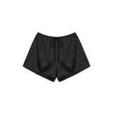 MICRO MINI SATIN SHORTS IN BLACK