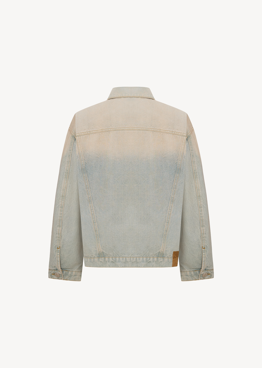 BOYFRIEND DENIM JACKET IN ASH