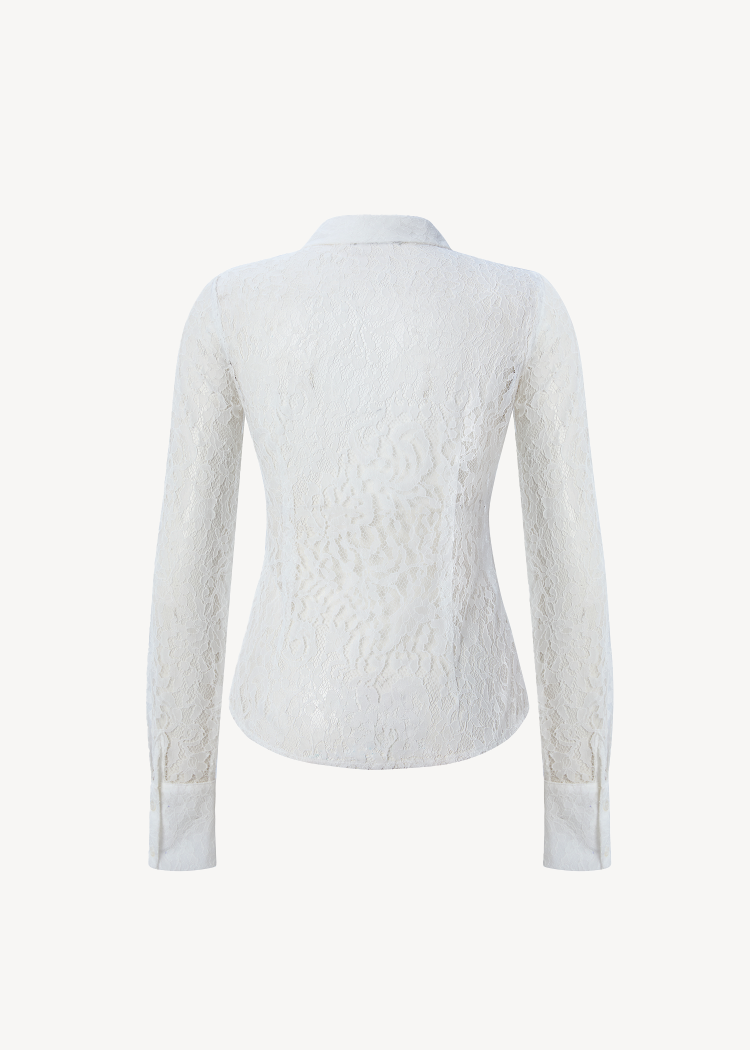 WIDE COLLAR LACE SHIRT