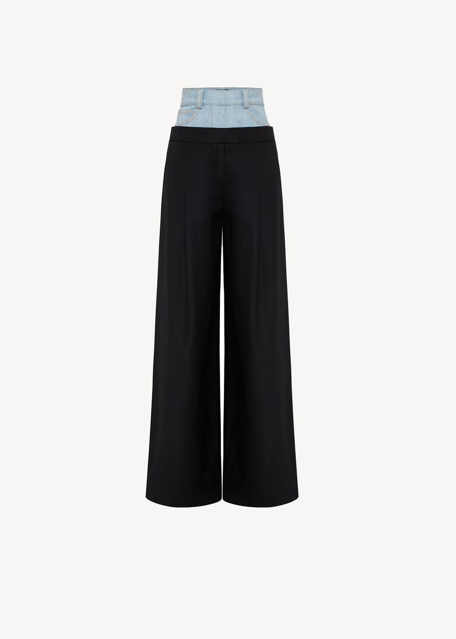 THE NEW DOUBLE WAISTED PANTS IN SKY BLUE