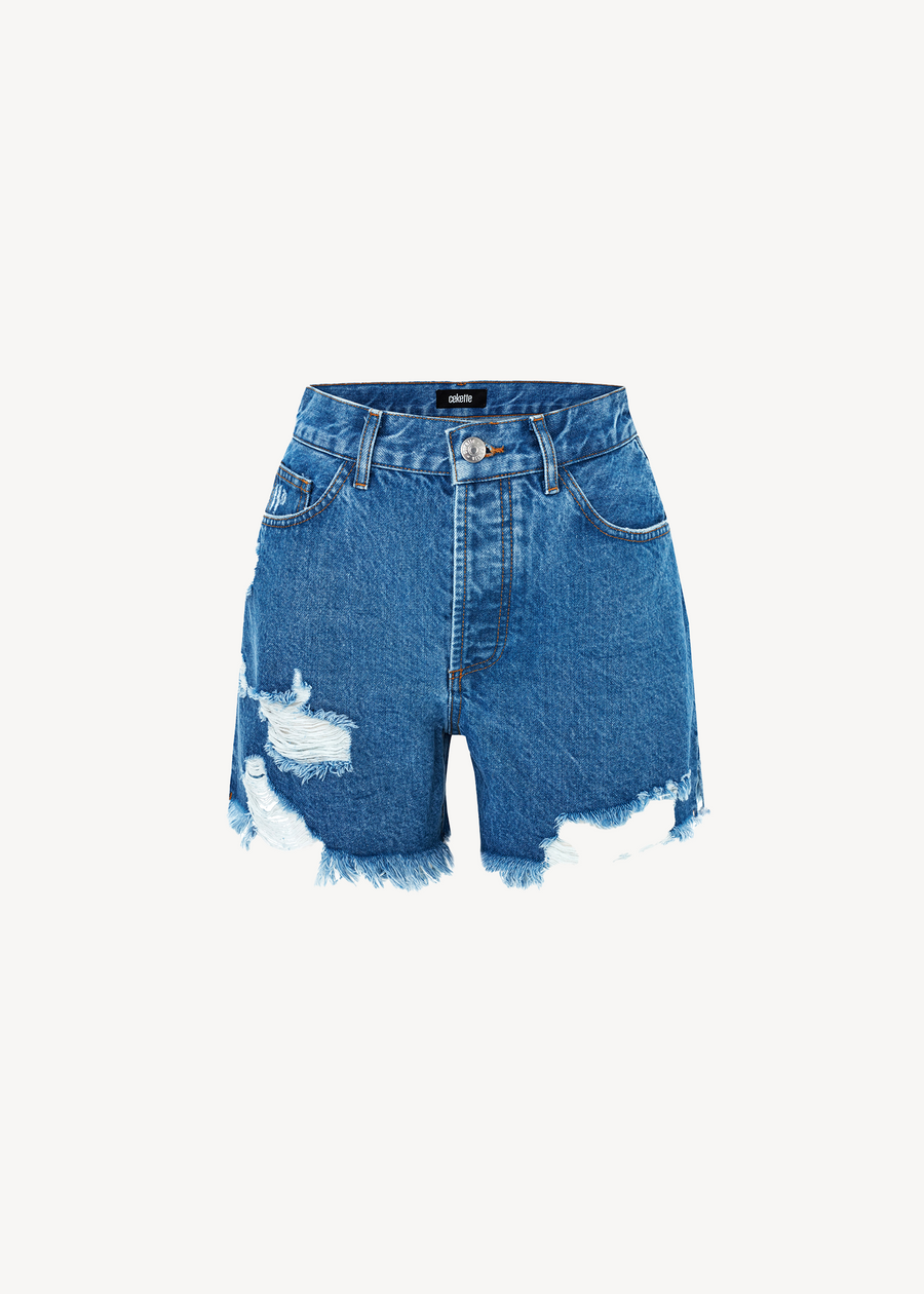 BLUE DENIM SHORTS