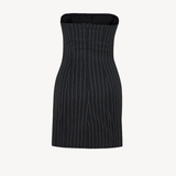 LYLA DRESS IN PINSTRIPE