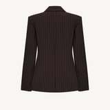 PINSTRIPE ROSE BLAZER in Brown
