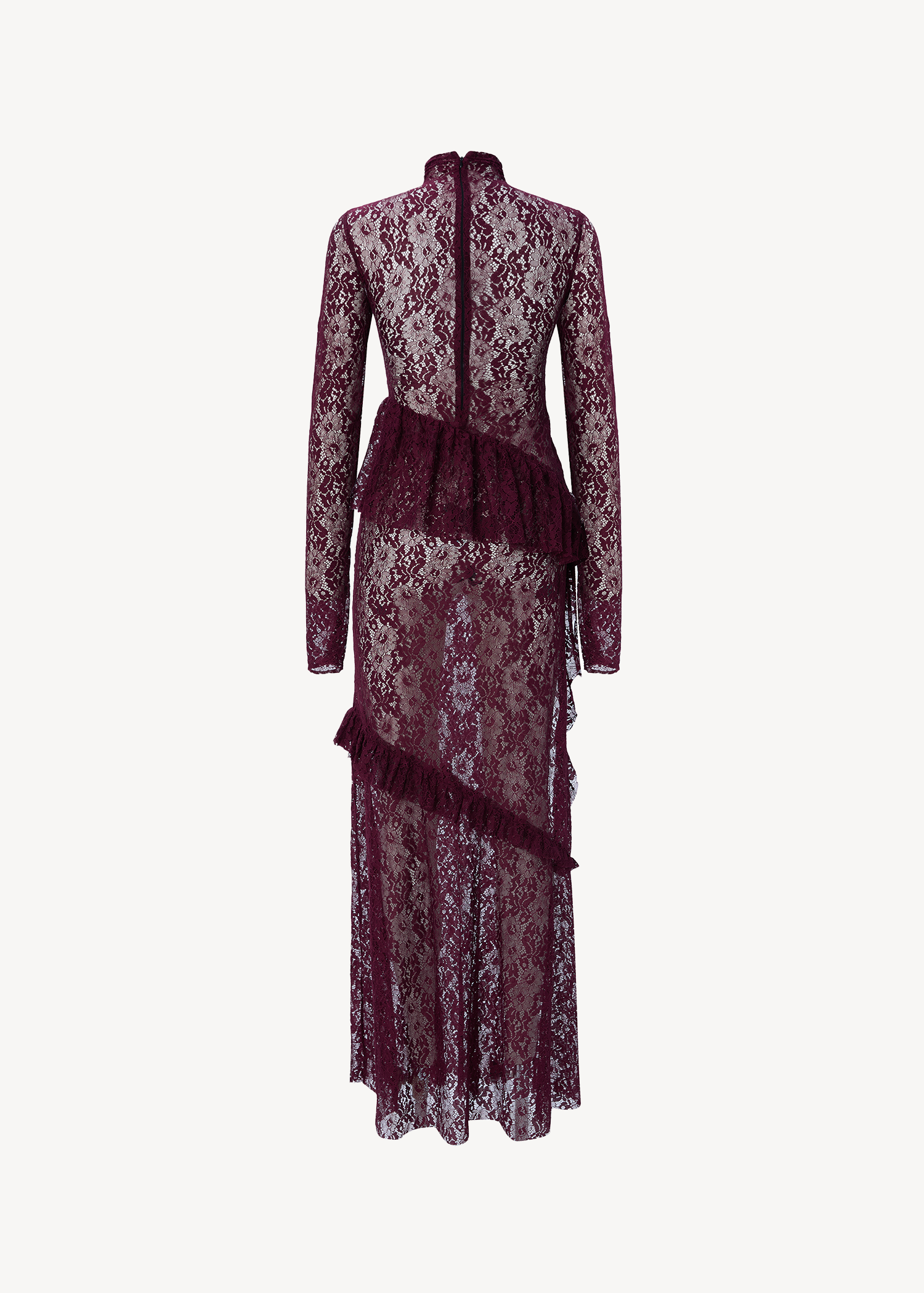 SWIRLING TRIM LACE DRESS