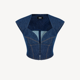 NERI TOP IN NAVY