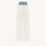 THE NEW DOUBLE WAISTED PANTS IN WHITE