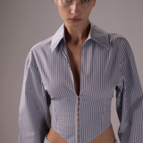 NINA SHIRT IN PINSTRIPE