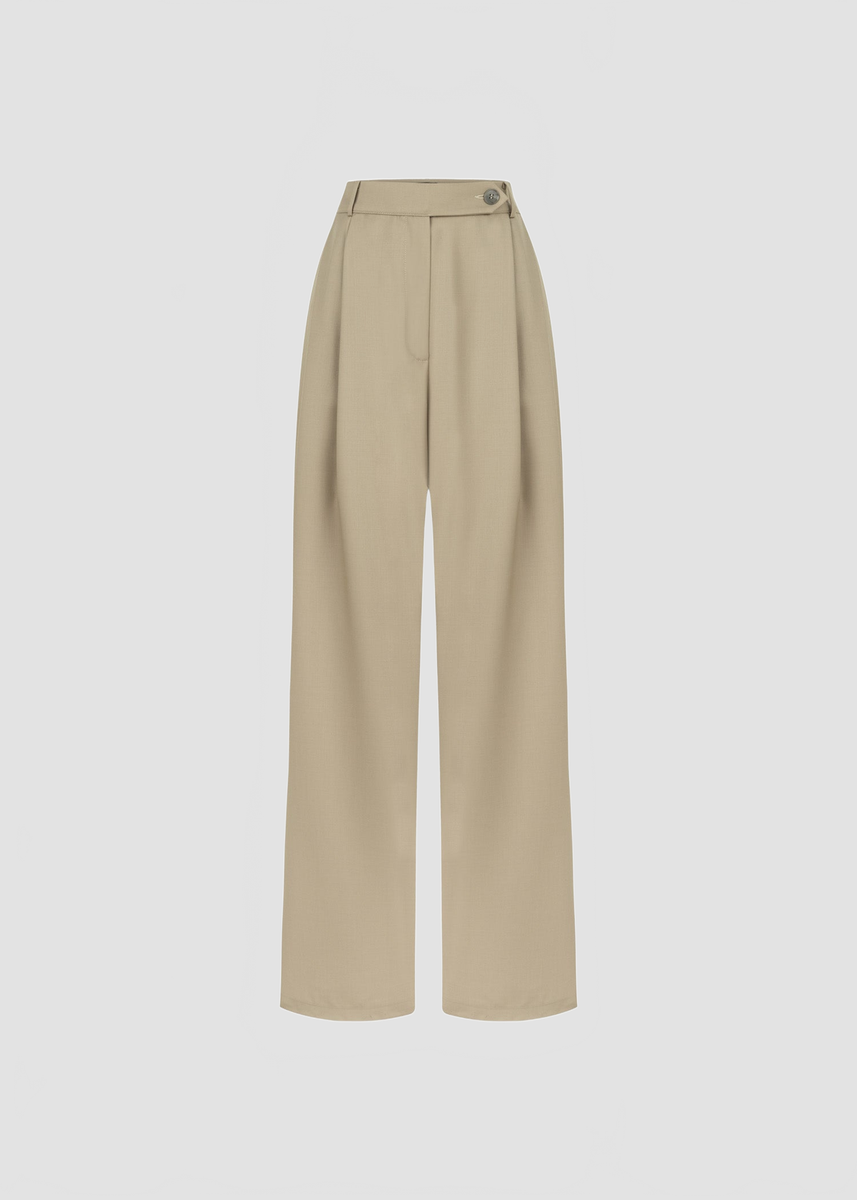 PLEATED WIDE LEG PANTS IN BEIGE