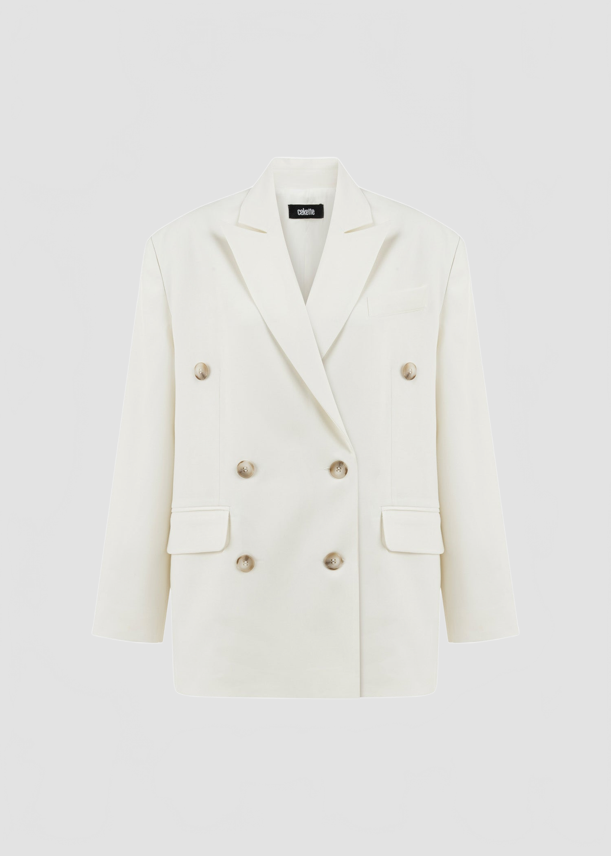 DOUBLE BREASTED BLAZER IN WHITE