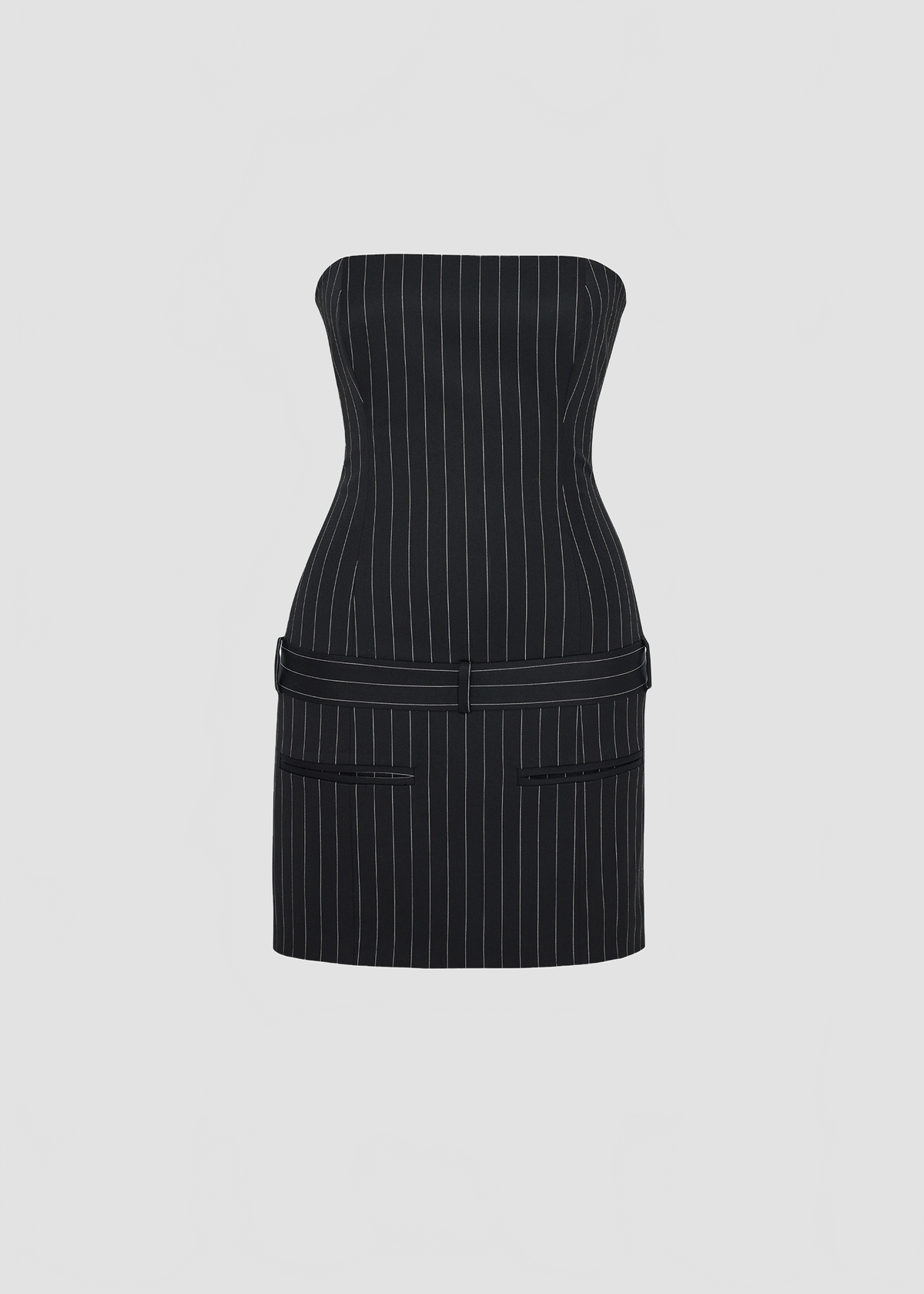 LYLA DRESS IN PINSTRIPE
