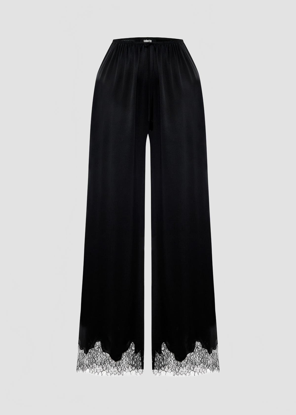 BABY SILK LACE PANTS IN BLACK