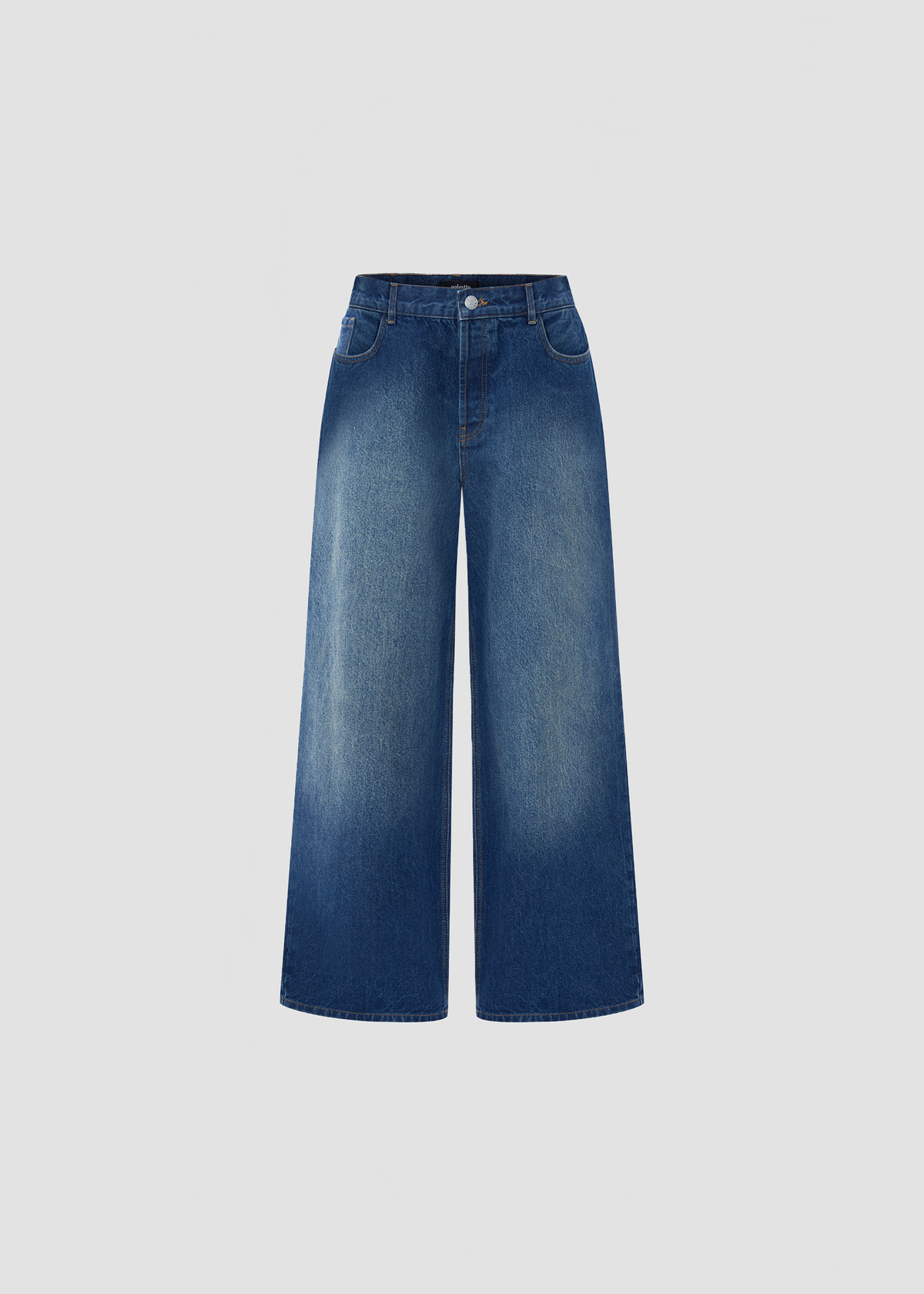 LOW RISE WIDE-LEG DENIM PANTS