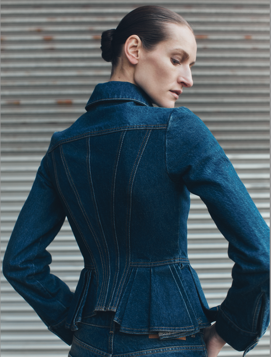 PEPLUM DENIM JACKET
