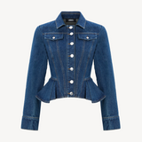 PEPLUM DENIM JACKET