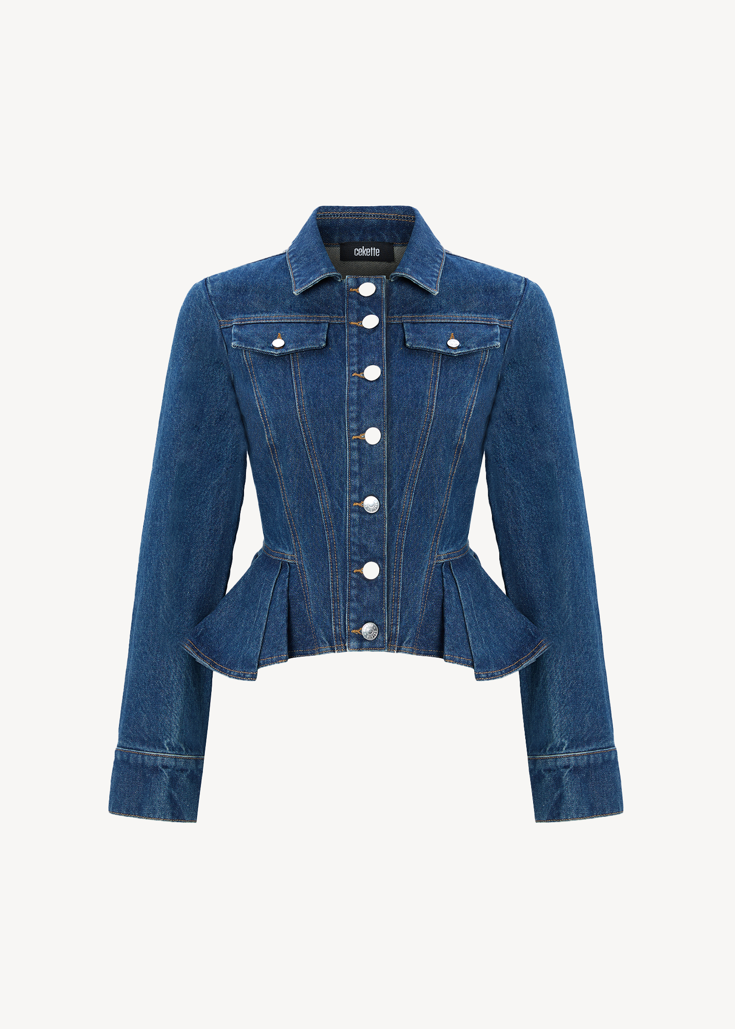 PEPLUM DENIM JACKET