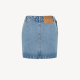 SIDE CHICK MINI SKIRT IN BLUE