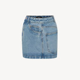 SIDE CHICK MINI SKIRT IN BLUE