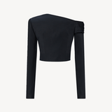 Asimetrik Crop Mini Blazer Ceket