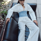 THE NEW DOUBLE WAISTED PANTS IN WHITE