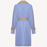 LONG GABARDINE X POPLIN TRENCH COAT