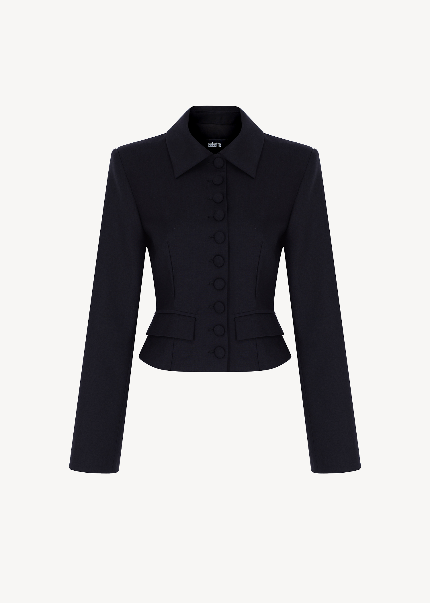 WOOLBLEND CROPPED BLAZER