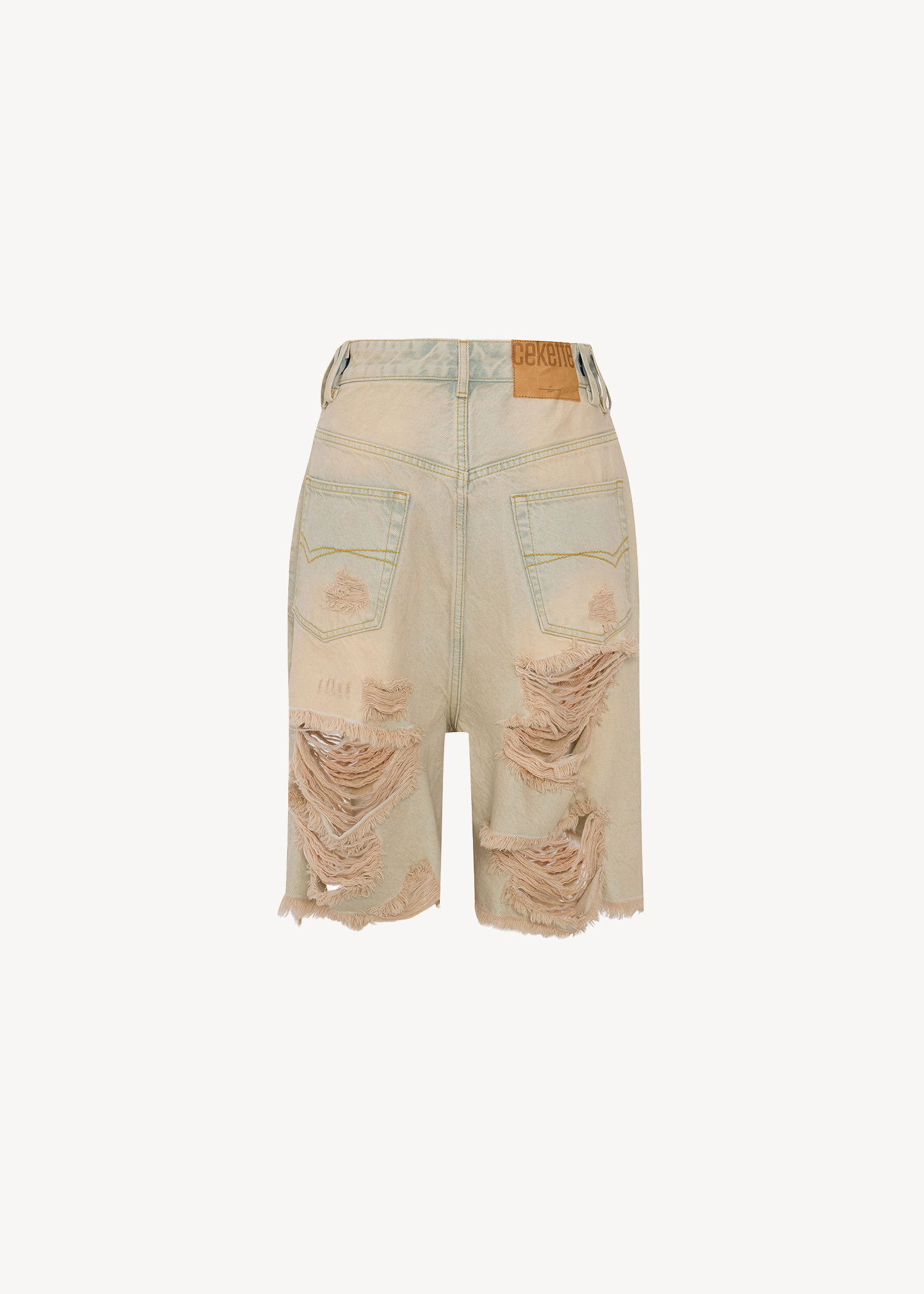 RIPPED BERMUDA SHORTS